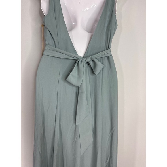 Show Me Your Mumu Jenn Maxi‎ Dress in Silver Sage Crisp Blue V Neck| XXS | NWT - Picture 9 of 15